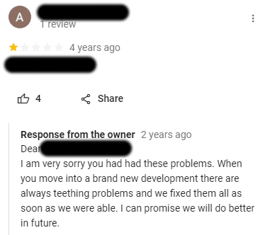 Bad review example