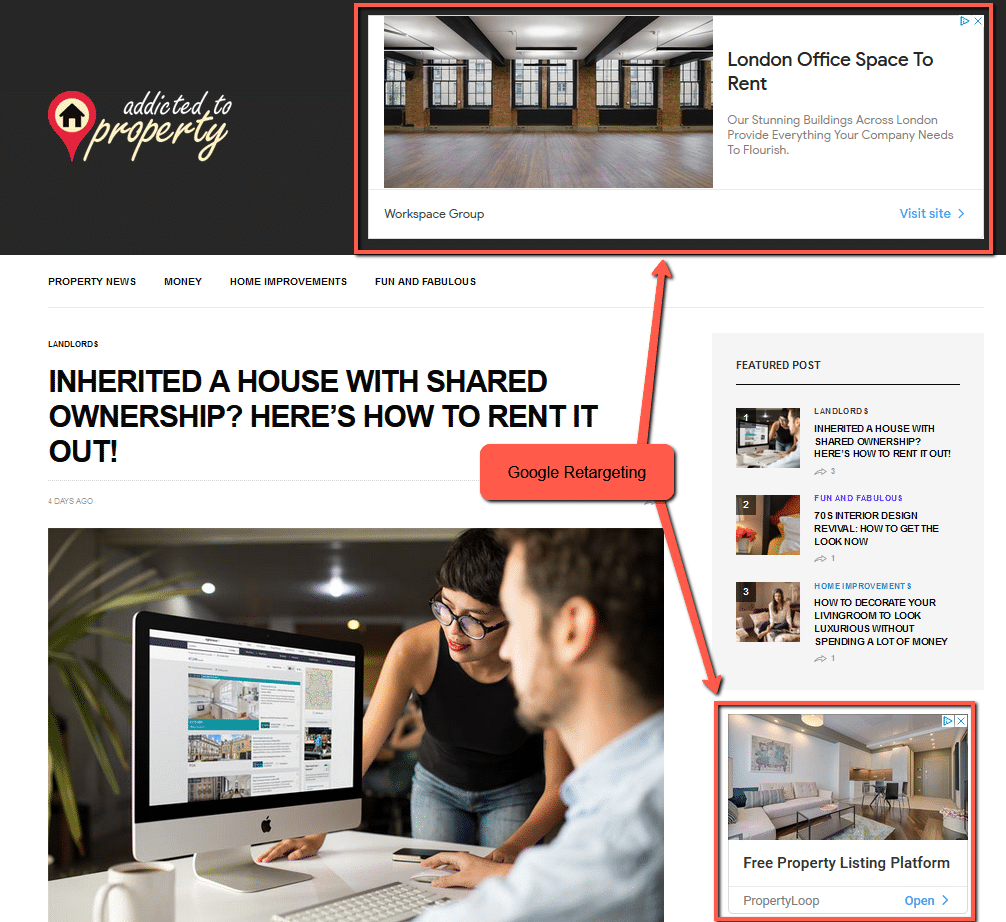 Google retargeting in real estate
