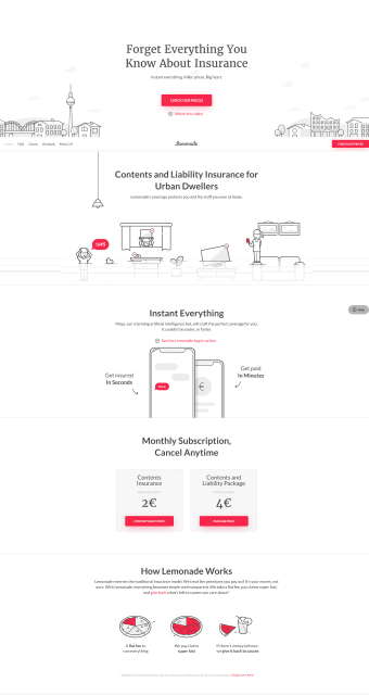 Lemonade landing page