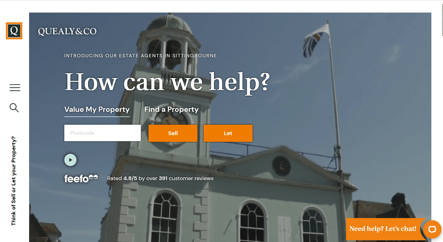 Quealy&Co estate agents site design