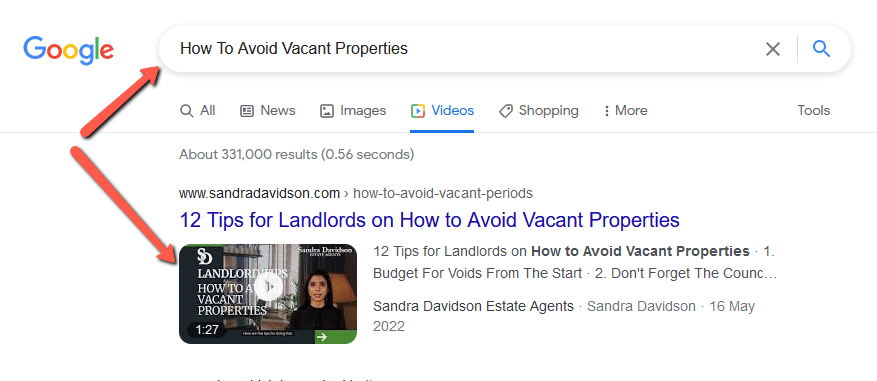 video optimisation example
